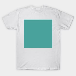 Solid Green Sprout Turquoise Monochrome Minimal Design T-Shirt